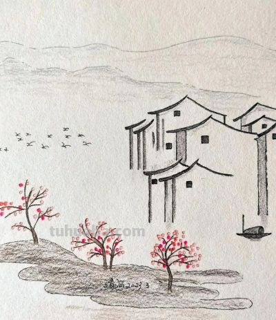 这一组彩铅画，真是别具一格，雅致非凡！ - 图画吧TUHUABA