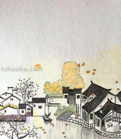 这一组彩铅画，真是别具一格，雅致非凡！ - 图画吧TUHUABA