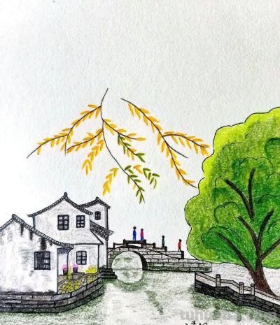 这一组彩铅画，真是别具一格，雅致非凡！ - 图画吧TUHUABA