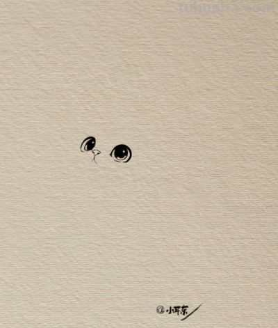 可爱的素描小猫图分享丨小耳东 - 图画吧TUHUABA