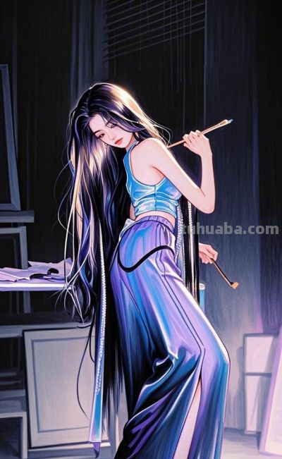 彩铅素描，感染力，淡彩，黑白，暗调，氛围低光，个性视角 - 图画吧TUHUABA