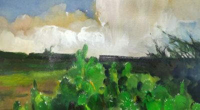 山海之间的宁静：陈国煌水彩作品 | 巴黎“回声：当代艺术展” - 图画吧TUHUABA