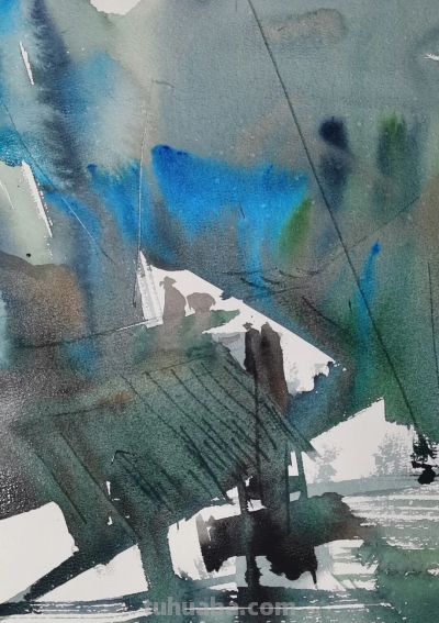 山海之间的宁静：陈国煌水彩作品 | 巴黎“回声：当代艺术展” - 图画吧TUHUABA