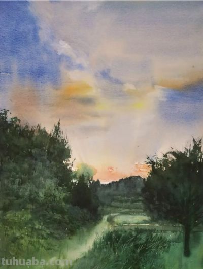 山海之间的宁静：陈国煌水彩作品 | 巴黎“回声：当代艺术展” - 图画吧TUHUABA