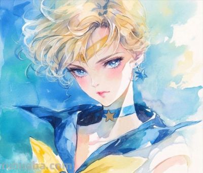 水彩美少女战士头像插画——sailor moon创意水彩风 - 图画吧TUHUABA