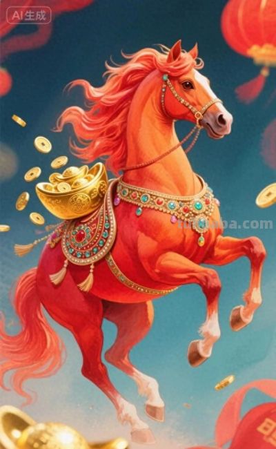 水彩跃马·聚宝迎新 - 今日头条