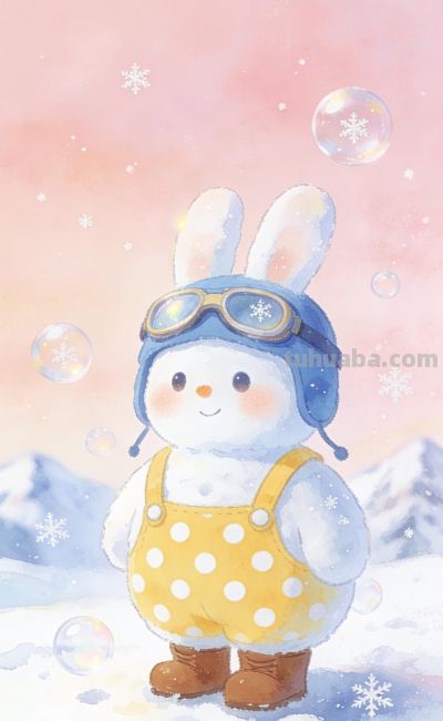 [31张]可爱小猫兔子雪人插图 - 图画吧TUHUABA
