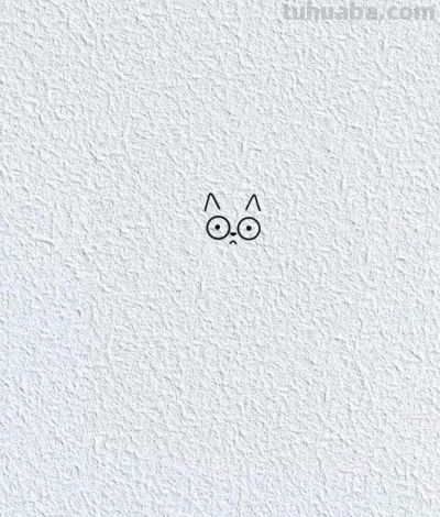 萌趣胖猫插画 绿意盎然 可爱到爆丨每日简笔画I分享 - 图画吧TUHUABA