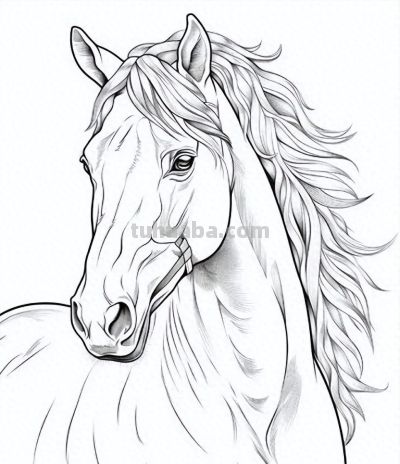 马年画马！马的简笔画线稿图 - 今日头条