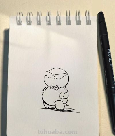 简笔画 | 傲娇小龟~ - 图画吧TUHUABA