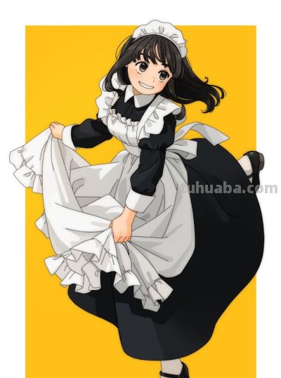 果然，女仆装才是又纯又欲，画的太好了 - 图画吧TUHUABA