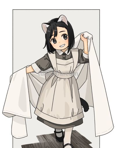 果然，女仆装才是又纯又欲，画的太好了 - 图画吧TUHUABA