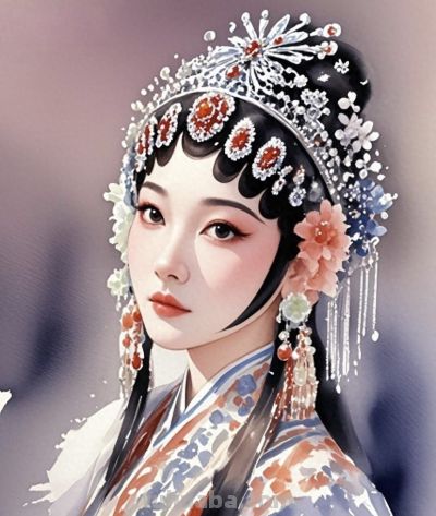 钢笔走线水彩铺色，戏服风华跃然纸上 - 今日头条