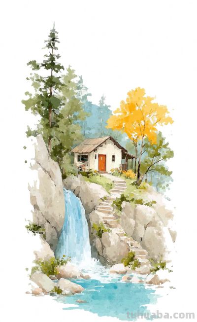 水彩里的秘境，藏着向往的生活！ - 图画吧TUHUABA