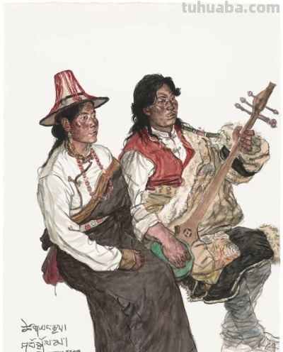 吴长江·水彩 | 高原儿女的精神肖像，水色晕染间的生命在场 - 图画吧TUHUABA