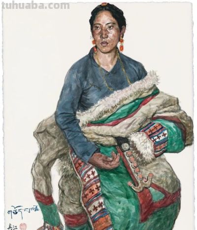 吴长江·水彩 | 高原儿女的精神肖像，水色晕染间的生命在场 - 图画吧TUHUABA