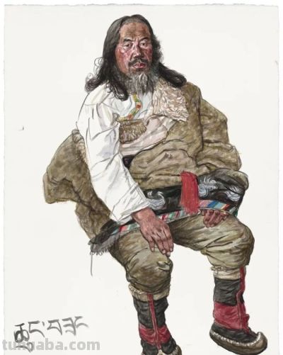 吴长江·水彩 | 高原儿女的精神肖像，水色晕染间的生命在场 - 图画吧TUHUABA