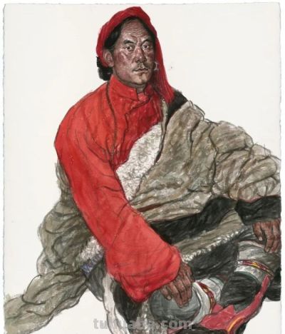 吴长江·水彩 | 高原儿女的精神肖像，水色晕染间的生命在场 - 图画吧TUHUABA