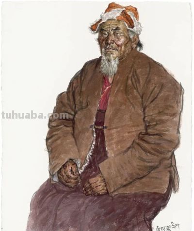 吴长江·水彩 | 高原儿女的精神肖像，水色晕染间的生命在场 - 图画吧TUHUABA