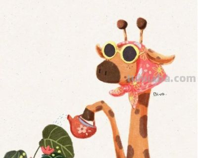 每天认识一个艺术家｜Biva.draws：画里住着会卖萌的小动物！ - 图画吧TUHUABA