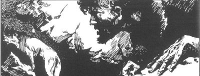 很粗犷的钢笔速写，渲染险恶气氛，黄云松获奖连环画《热爱生命》 - 图画吧TUHUABA