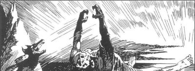 很粗犷的钢笔速写，渲染险恶气氛，黄云松获奖连环画《热爱生命》 - 图画吧TUHUABA