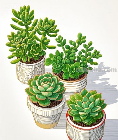 可爱的多肉植物 - 图画吧TUHUABA