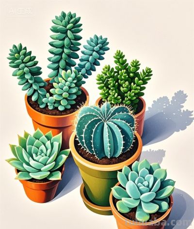 可爱的多肉植物 - 图画吧TUHUABA