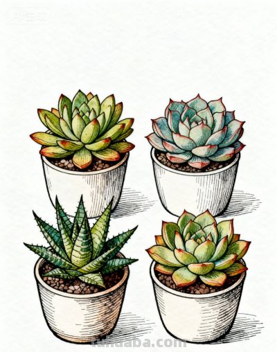 可爱的多肉植物 - 图画吧TUHUABA