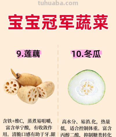 宝宝冠军蔬菜清单｜吃出健康小超人 - 图画吧TUHUABA