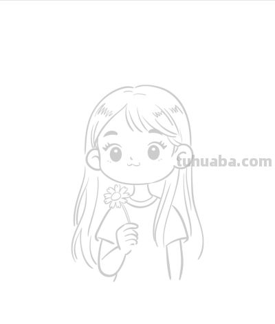 送你一朵小红花丨涂鸦简笔画分享 - 图画吧TUHUABA