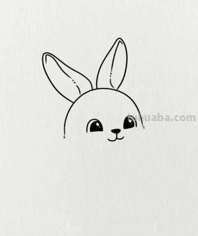 简笔画教程，可爱的小兔子 - 图画吧TUHUABA