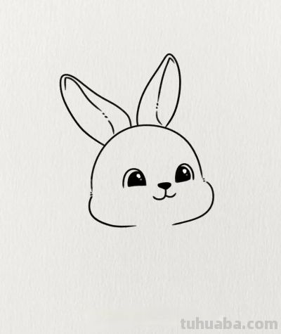 简笔画教程，可爱的小兔子 - 图画吧TUHUABA