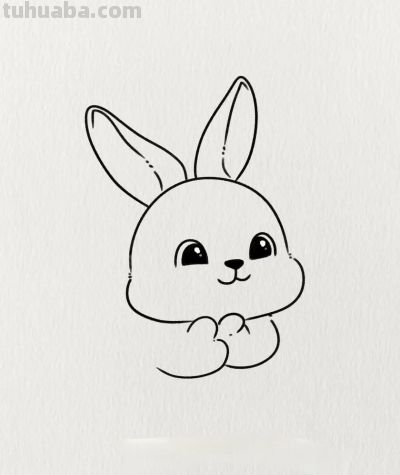 简笔画教程，可爱的小兔子 - 图画吧TUHUABA