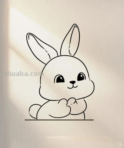 简笔画教程，可爱的小兔子 - 图画吧TUHUABA