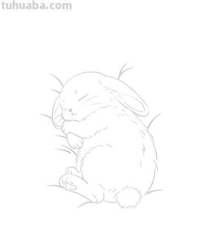 可爱的睡睡兔丨涂鸦简笔画分享 - 图画吧TUHUABA