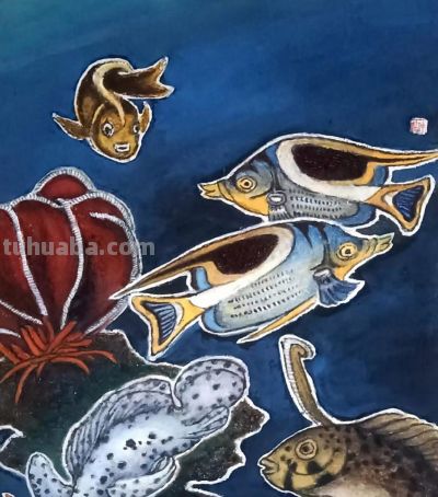 曾仲作和他的海洋生物绘画 - 图画吧TUHUABA