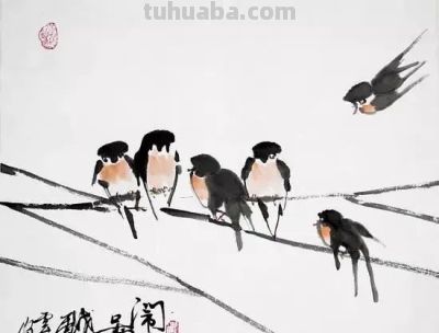 写意花鸟技法：昆虫、虾蟹、禽鸟的画法，收藏！ - 图画吧TUHUABA