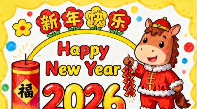 精选81张高级感元旦+新年主题范画和手抄报，值得收藏！ - 图画吧TUHUABA