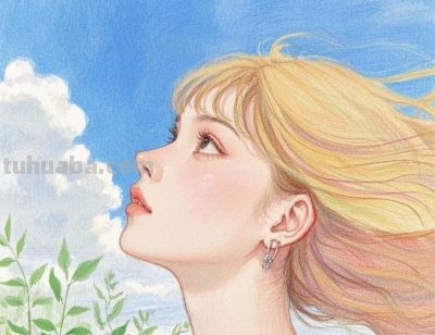 水溶彩铅画|图画分享，每一张都好美！可做背景图可做头像！ - 图画吧TUHUABA