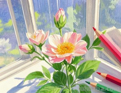 水溶彩铅画|图画分享，每一张都好美！可做背景图可做头像！ - 图画吧TUHUABA