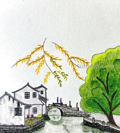 ​这一组彩铅画，太雅致了！ - 图画吧TUHUABA