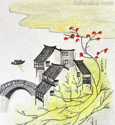 ​这一组彩铅画，太雅致了！ - 图画吧TUHUABA