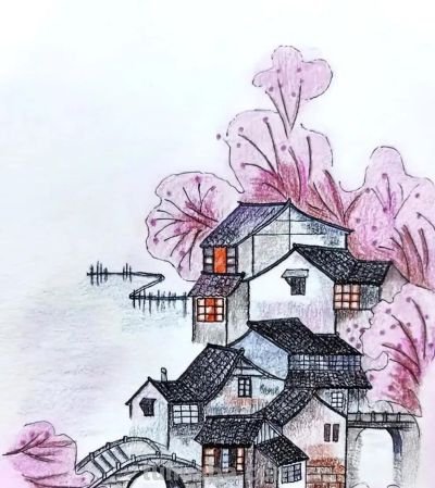 ​这一组彩铅画，太雅致了！ - 图画吧TUHUABA