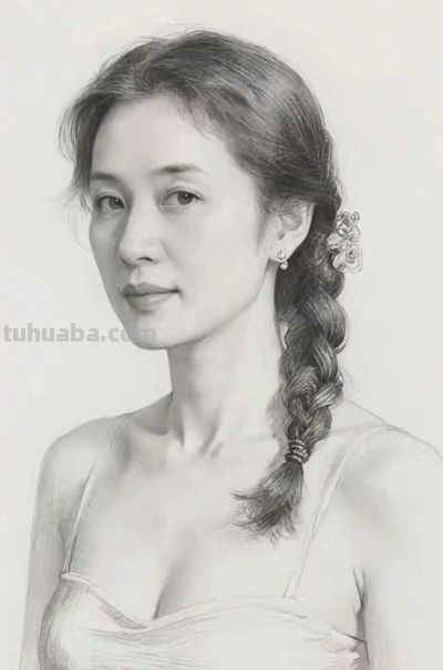 素描：穿吊带裙的美女 - 今日头条