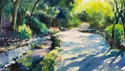 亮丽光影｜当代青年画家東俊達Syunda Azuma风景水彩画欣赏 - 图画吧TUHUABA