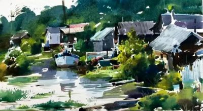 亮丽光影｜当代青年画家東俊達Syunda Azuma风景水彩画欣赏 - 图画吧TUHUABA