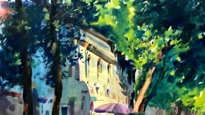 亮丽光影｜当代青年画家東俊達Syunda Azuma风景水彩画欣赏 - 图画吧TUHUABA