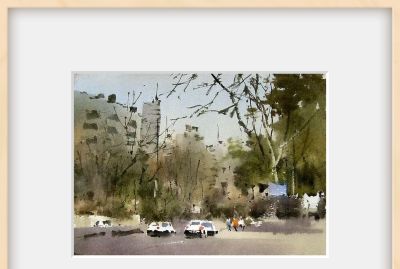 每日一画 | 水彩里的冬日街头 藏着上海的“暖调松弛感” 冬日街头 - 图画吧TUHUABA