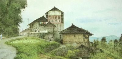 黔东南田间地头的风景，水彩画家王建彬作品赏 - 今日头条